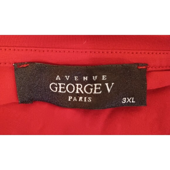 Avenue George V Paris T Shirt Mn 3XL Red Joker Jeweled Rhinestone Luxury Street - Picture 11 of 12